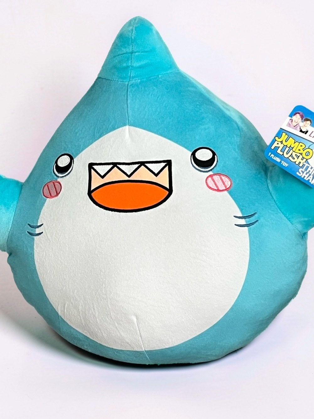 LankyBox Sharky Jumbo Plush 16” Thicc Shark Blue Stuffed Animal YouTube